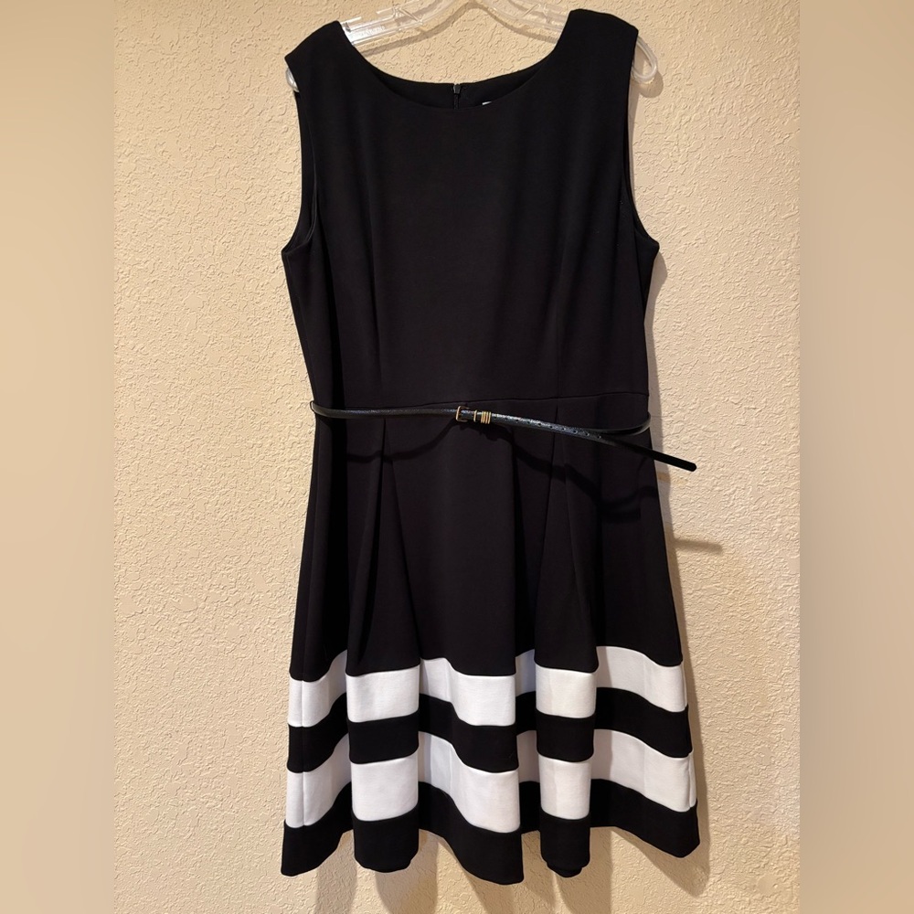 Calvin Klein Black and White Dress